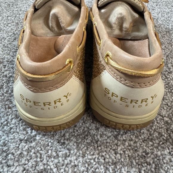 Sperry Women’s Top Sider Angelfish Gold Glitter Boat Shoe Sz 9 - Picture 5 of 9